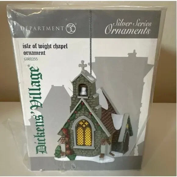Department 56 Dickins' Village Isle of Wight Chapel 6002255 Christmas Ornament - Picture 2 of 6